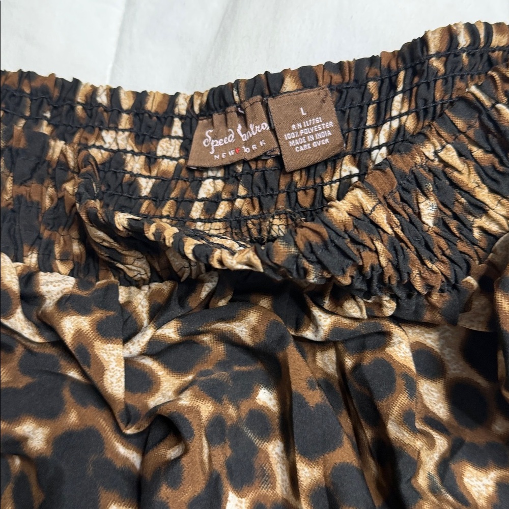 Speed Control Leopard Print Strapless Romper - Br… - image 2